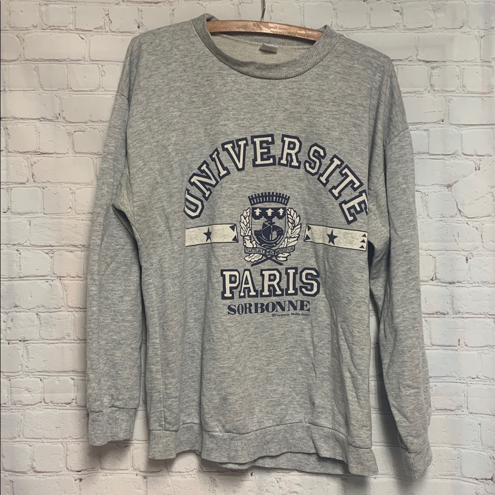 Vintage University Paris Sweatshirt France Size S 42”